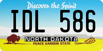 ND license plate IDL586
