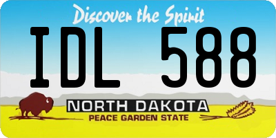 ND license plate IDL588