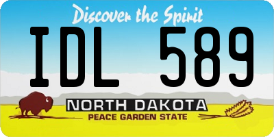 ND license plate IDL589