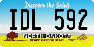 ND license plate IDL592