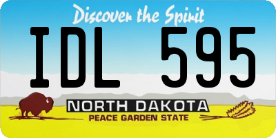 ND license plate IDL595