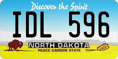 ND license plate IDL596