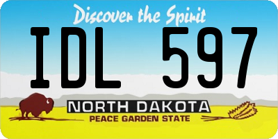 ND license plate IDL597