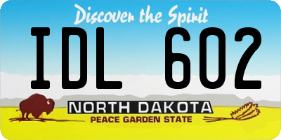 ND license plate IDL602