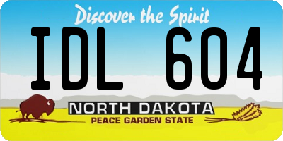 ND license plate IDL604
