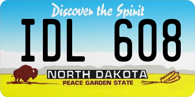 ND license plate IDL608
