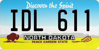 ND license plate IDL611