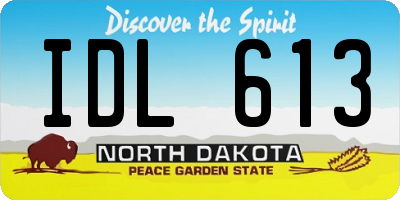 ND license plate IDL613