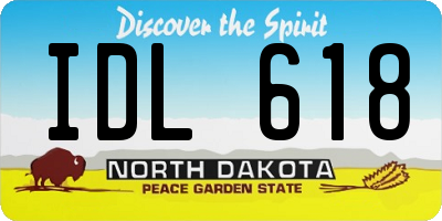 ND license plate IDL618
