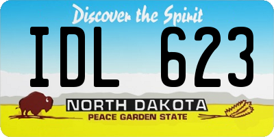 ND license plate IDL623