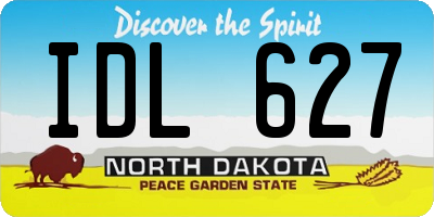 ND license plate IDL627