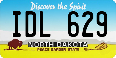 ND license plate IDL629