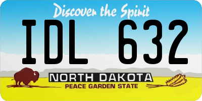 ND license plate IDL632