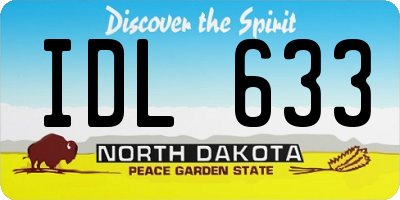 ND license plate IDL633