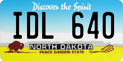 ND license plate IDL640