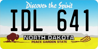 ND license plate IDL641