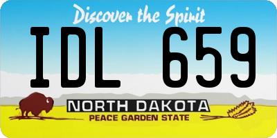 ND license plate IDL659