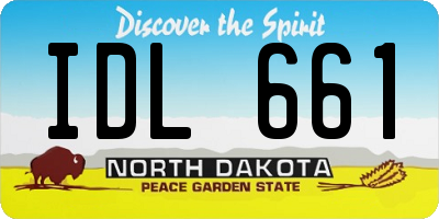 ND license plate IDL661