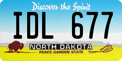 ND license plate IDL677