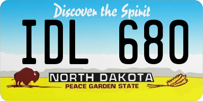 ND license plate IDL680