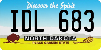 ND license plate IDL683