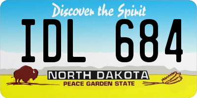 ND license plate IDL684