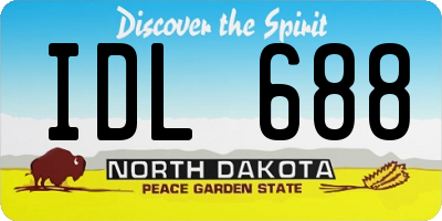 ND license plate IDL688
