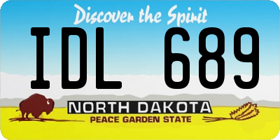 ND license plate IDL689