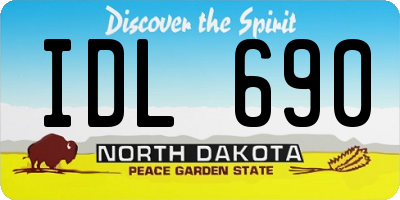 ND license plate IDL690