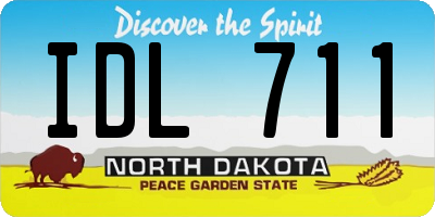 ND license plate IDL711