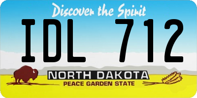 ND license plate IDL712