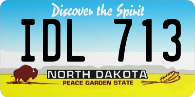 ND license plate IDL713