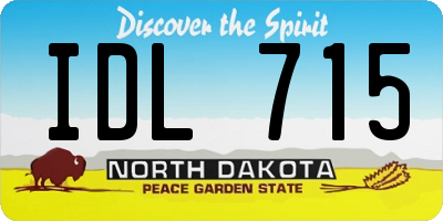 ND license plate IDL715