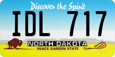 ND license plate IDL717