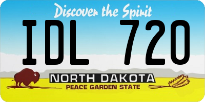 ND license plate IDL720