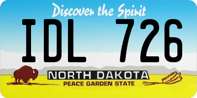 ND license plate IDL726