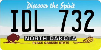 ND license plate IDL732
