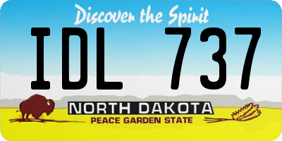 ND license plate IDL737