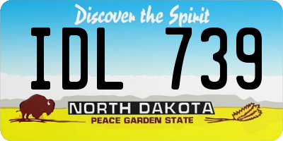 ND license plate IDL739