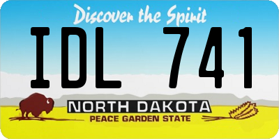 ND license plate IDL741