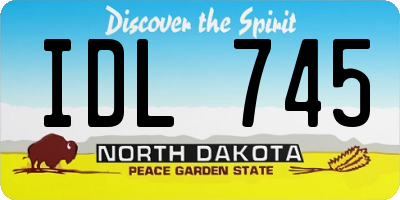ND license plate IDL745