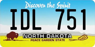ND license plate IDL751