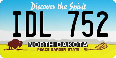 ND license plate IDL752