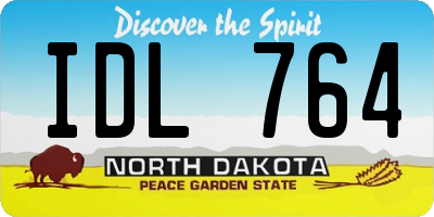 ND license plate IDL764