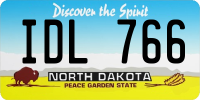 ND license plate IDL766