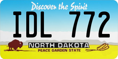 ND license plate IDL772