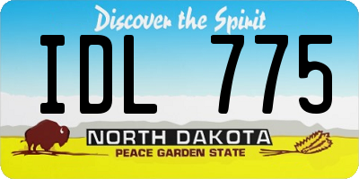 ND license plate IDL775