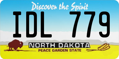 ND license plate IDL779