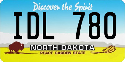 ND license plate IDL780