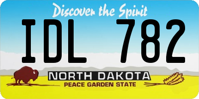 ND license plate IDL782